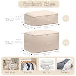 3 PCS Ultra Space Saving Self Compression Organizer, 2025 NEW Comforter Storage Bags, Heavy Duty Moving Bags, Washable Compression Bags for Storage Comforter Blanket, Clothes,Closet, Bedding