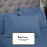 Queen Sheets Denim - 6 Piece 1500 Supreme Collection Fine Brushed Microfiber Deep Pocket Queen Sheet Set Bedding - 2 Extra Pillow Cases, Great Value, Queen, Denim
