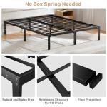 NEWBULIG Metal Bed Frame - Queen Size Metal Platform Bed Frame Mattress Foundation with Steel Slat Support, No Box Spring Needed, Storage Space Under Frame, Easy Assembly
