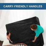 Mattress Bags for Moving and Storage Twin Size, Waterproof Mattress Protector Mattress Cover with Heavy Duty Handles, Strong Zipper, Reusable Thick Moving Supplies & Moving Bags, Black