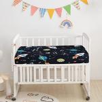 Datura Home Crib Bedding Set - 3pcs Nursery Crib Bedding with Comforter, Sheet & Skirt, Watercolor Butterfly Printed for Baby Boys and Girls