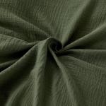 Bedsure 100% Muslin Cotton Duvet Cover Queen Size - Ultra-Soft, Breathable & Lightweight - Linen Like Gauze Comforter Cover Set with Button Closure and Corner Ties (Olive Green, Queen, 90"x90")