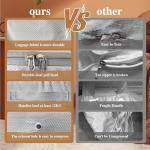 Compression Storage Bags for Bedding, 68L Ultra Space Saving Self Compression Organizer with Transparent Window, Used for Storing Comfortable Blankets,Bedding,Pillows,Clothes (Blue 21x16x11 in)