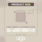 UGG Blissful Comforter Set with 2 Pillow Shams, Warm Winter Bedding, Fluffy Reversible Down Alternative Bedding, King/California King Size Comforter Set, Brown Fawn