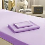 NookZuzu 3 Piece Toddler Sheet Set,Purple Basics Bed Sheet Set for Toddler,Microfiber 3-Piece Sheet Set Soft Breathable Crib Bedding Set for Kids,Includes Flat Sheet, Fitted Sheet, Pillowcase