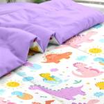 Pamnest Comforter Set Twin Size, Cute Dinosaur 5 Pcs Bedding for Kids and Adults, Love Rainbow Happy Bed Sheet Sets with Fitted Sheet Pillowcase & Sham for Bedroom Bed Decor