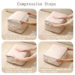 3 PCS Ultra Space Saving Self Compression Organizer, 2025 NEW Comforter Storage Bags, Heavy Duty Moving Bags, Washable Compression Bags for Storage Comforter Blanket, Clothes,Closet, Bedding