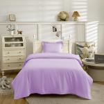 NookZuzu 3 Piece Toddler Sheet Set,Purple Basics Bed Sheet Set for Toddler,Microfiber 3-Piece Sheet Set Soft Breathable Crib Bedding Set for Kids,Includes Flat Sheet, Fitted Sheet, Pillowcase