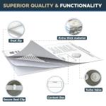 8 Pack Vacuum Storage Bags – 4 XXL & 4 Jumbo Vacuum Seal Bags for Blankets, Comforters, Clothing & Bedding - Space Saver Compression Bags