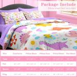 Pamnest Comforter Set Twin Size, Cute Dinosaur 5 Pcs Bedding for Kids and Adults, Love Rainbow Happy Bed Sheet Sets with Fitted Sheet Pillowcase & Sham for Bedroom Bed Decor