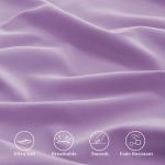 NookZuzu 3 Piece Toddler Sheet Set,Purple Basics Bed Sheet Set for Toddler,Microfiber 3-Piece Sheet Set Soft Breathable Crib Bedding Set for Kids,Includes Flat Sheet, Fitted Sheet, Pillowcase