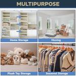 8 Pack Vacuum Storage Bags – 4 XXL & 4 Jumbo Vacuum Seal Bags for Blankets, Comforters, Clothing & Bedding - Space Saver Compression Bags