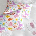 Pamnest Comforter Set Twin Size, Cute Dinosaur 5 Pcs Bedding for Kids and Adults, Love Rainbow Happy Bed Sheet Sets with Fitted Sheet Pillowcase & Sham for Bedroom Bed Decor