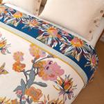 Wzvzss Boho Throw Blanket - 100% Cotton Soft Throw Blanket for Bed, 50"x60" Reversible Breathable Lightweight Fall Blankets, All Seasons Farmhouse Decor Floral Plant Butterfly Throw Quilt