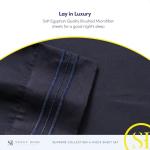1800 Thread Count Sheet Set – Soft Egyptian Quality Brushed Microfiber Sheets – Luxury Bedding Set with Flat Sheet, Fitted Sheet, 2 Pillow Cases, Navy