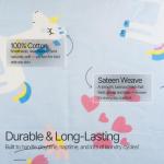 Unicorn 3-Piece Cotton Twin Kids Bedding Set