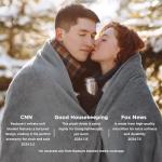 Cozy Grey Fleece Throw Blanket for Couch