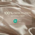 DAPU 100% French Linen King Bed Sheet Set