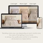 DAPU 100% French Linen King Bed Sheet Set