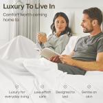 California Design Den Certified 100% Egyptian Cotton Sheets King Size Set with Deep Pockets, Soft Sateen Weave, Luxury King Size Sheets Set, Wrinkle-Resistant, Cool & Durable Bedding - White