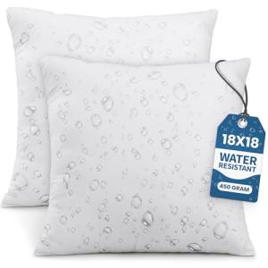 Utopia Bedding 18x18 Outdoor Pillow Inserts (Pack of 2)