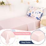 Jundetye Toddler Bedding Set for Girls 4 Pieces Unicorn, Soft Breathable Toddler Comforter Set, Boho Style, Includes Reversible Comforter, Fitted Sheet and Flat Sheet, Pillowcase