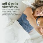 Beckham Hotel Collection Mattress Protector — Hotel-Grade Cotton Blend, Silent Waterproof Protection That Preserves Mattress Feel, King