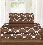 Elegant Comfort Luxury Softest and Coziest 6-Piece Bed Sheet Set, Wrinkle Resistant Milano Trellis Pattern-1500 Thread Count Egyptian Quality Microfiber Bedding Set, King, Chocolate Brown