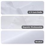 FMLIUY Ruffle Pillow Cases Standard Size Set of 2 –Soft Wrinkle Resistant Brushed Microfiber Ruffled Pillowcases –Envelope Pillow Shams Cover Festive Gift for Hotels,Guest Rooms 20x26 Inch (White)