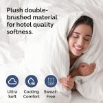 Duvet Cover King Size Set - Extra Soft King Size Duvet Cover 104 x 90 with 2 Pillow Shams - Hotel Luxury Easy Care & Fade Free w/Zipper Closures & Ties - Comfy Breathable Bedding Set (Antique White)