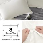 Bedsure Duvet Cover Queen Size - Soft Double Brushed Bedding Set for Kids & Adults, Zipper Closure, 3 Pieces, Includes 1 Duvet Cover (90"x90") & 2 Pillow Shams, NO Comforter, Ivory White