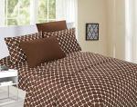 Elegant Comfort Luxury Softest and Coziest 6-Piece Bed Sheet Set, Wrinkle Resistant Milano Trellis Pattern-1500 Thread Count Egyptian Quality Microfiber Bedding Set, King, Chocolate Brown
