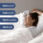 Duvet Cover King Size Set - Extra Soft King Size Duvet Cover 104 x 90 with 2 Pillow Shams - Hotel Luxury Easy Care & Fade Free w/Zipper Closures & Ties - Comfy Breathable Bedding Set (Antique White)