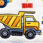 3 Piece Baby Boy Crib Bedding Set Construction Theme Baby Comforter Set for Crib Nursery Bed Set Decor with Fitted Crib Sheet, Comforter and Skirt for Boys Girls (Construction)