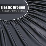 VACVELT 3pcs Extra Deep Pocket Satin Fitted Sheet Set King Bed Set, Grey Bottom Sheet Fit 18-24 Inch Deep Pocket Mattress, Silky Bedding Set Soft & Ultra Deep Fitted Sheet & 2 Pillowcase