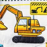 3 Piece Baby Boy Crib Bedding Set Construction Theme Baby Comforter Set for Crib Nursery Bed Set Decor with Fitted Crib Sheet, Comforter and Skirt for Boys Girls (Construction)