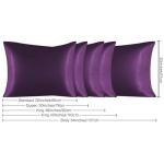 NTBAY 2 Pack Satin Queen Pillowcases for Hair and Skin, Luxurious and Silky Pillow Cases with Envelope Closure, 20x30 Inches, Eggplant Purple