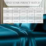 DECOLURE Satin Bed Sheets - 6 Piece Luxury Silky King Size Bedding Set - Softer Than Silk, Wrinkle-Free with 15” Deep Pocket Fitted Sheet, Perfect for Hair & Skin, Gifts for Women (Sea Teal)