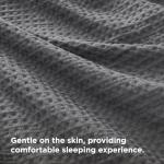 Bedsure Luxury Waffle Duvet Cover King Size - Textured Duvet Cover Set, Soft, Breathable Bedding Set (104"x90") with 2 Pillow Shams for All Season, Dark Grey, Comforter Not Included