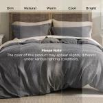 Bedsure Luxury Waffle Duvet Cover King Size - Textured Duvet Cover Set, Soft, Breathable Bedding Set (104"x90") with 2 Pillow Shams for All Season, Dark Grey, Comforter Not Included