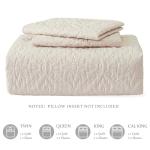 Exclusivo Mezcla King Quilt Bedding Set, Lightweight Soft Bedspreads Coverlets with 2 Pillow Shams, Modern Brich Beige Oversized Quilts King Size for All Seasons