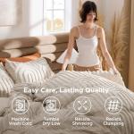 Bedsure Boho Tufted Queen Comforter Set - Beige Boho Bedding Comforter Sets, 3 Pieces Farmhouse Shabby Chic Embroidery Bed Set, Soft Fluffy Cozy Arch Pattern Comforter for All Seasons