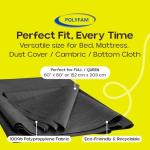 Bed Dust Cover – Bottom Cloth/Replacement Fabric for Underside of Mattress Box Spring or Foundation – Cambric Dust Cover Fabrics – Bed Dust Covers - Upholstery Fabric for Bed, Full/Queen 60" x 80"