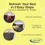 Bed Dust Cover – Bottom Cloth/Replacement Fabric for Underside of Mattress Box Spring or Foundation – Cambric Dust Cover Fabrics – Bed Dust Covers - Upholstery Fabric for Bed, Full/Queen 60" x 80"