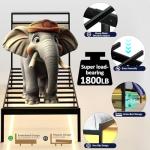 J.Fkne Twin Bed Frames with LED Lights & Charging Station, Metal Platform Frame with Upholstered Headboard, No Box Spring Needed, Noise Free, Easy Assembly