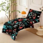 SDIII 4 Piece Dark Gamer Toddler Bedding Set Boy, Microfiber Video Game Toddler Boy Bedding Set with Comforter, Fitted Sheet, Flat Sheet, Pillowcase