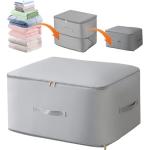Ultra Space Saving Self Compression Organizer, Upgraded Space Saving Self Compression Organizer Space Bags, Premium Comforter Packaging Cube Bedding Storage Bag (Light Grey, X-Large 54×42×60cm)