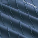 JELLYMONI Pillowcases Standard Size Blue 2 Pack Boho Striped Bed Pillow Covers 20x26in Polyester Envelope Pillow Shams Tufted Bohemian Textured (Pillows are not Included)