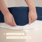 Stretch Jersey Box Spring Cover Wrap Around, Bed Skirt Alternative, Ultra Soft & Wrinkle Resistant, Twin/Twin XL, Navy