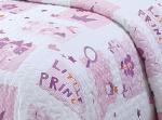 Kids Zone Collection Quilt Bedspread Bedding Set Kids/Teens Princess Theme Quilted Bedding Set Pink and Purple Crown Pattern Twin New # Crown